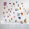 8 Sheets 8 Styles Animal PVC Waterproof Wall Stickers DIY-WH0345-092-6