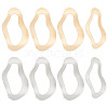 BENECREAT 16Pcs 2 Colors Brass Linking Rings KK-BC0012-36-1