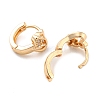 Rack Plating Brass with Cubic Zirconia Hoop Earrings for Women EJEW-G363-02KCG-2