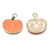 Autumn Theme Rack Plating Alloy Enamel Pendants PALLOY-N164-007-3