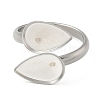 304 Stainless Steel Cuff Rings Components X-STAS-K279-02E-P-2
