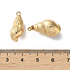 Electroplated Natural Conch Shell Pendants SSHEL-B002-01G-01-3