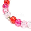 4Pcs 4 Style Acrylic Round Beaded Stretch Bracelets Set BJEW-JB08926-02-7