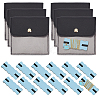 6Pcs Square PU Leather Jewelry Storage Bags with Iron Button ABAG-OC0001-18C-1