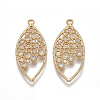 Brass Filigree Pendants X-KK-T038-338G-02-1