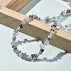 Natural Colorful Fluorite Chip Beaded Necklaces for Men Women NJEW-G159-01P-2