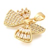 Brass Rhinestone Pendants KK-S049-16G-2