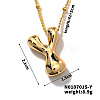 Simple and Stylish Brass Letter Pendant Satellite Chain Necklaces for Women Men GF2554-25-1