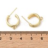 Brass Ring Stud Earring Finding KK-C042-09G-3