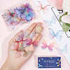 SUNNYCLUE 180Pcs 9 Style Two Tone Polyester Fabric Wings Crafts Decoration FIND-SC0004-18-3
