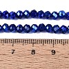 Transparent Electroplate Glass Beads Strands LS-EGLA-Q131-01A-01-4