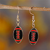 Rugby Zinc Alloy Enamel Pendant Necklaces & Dangle Earrings Sets FS-WGFCE0C-03-2