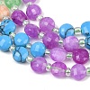 Dyed Natural White Jade & Synthetic Turquoise & Shoushan Stone & Red Netstone Beads Strands G-Z135-B07-5