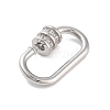 Brass Micro Pave Cubic Zirconia Keychain Rings KK-M293-50P-2