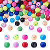 200Pcs 10 Colors Forsted Glass Beads GLAA-TA0003-28-1