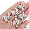 Platinum Alloy Resin Rhinestone Pendants PW-WGBD34C-04-1