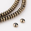 Electroplate Non-magnetic Synthetic Hematite Beads Strands G-I175-28-1