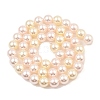 Baking Painted Pearlized Glass Pearl Round Bead Strands PEAR-H019-02C-07-4