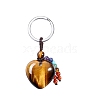 Natural Tiger Eye Keychain KEYC-WH0010-02B-1