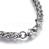 304 Stainless Steel Wheat Chain Necklaces NJEW-F242-14P-F-3