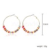 Bohemia Style Colorful Clay Beads Hoop Earrings JQ3310-2-1