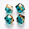 Two Tone Transparent Spray Painted Acrylic Beads ACRP-T005-26K-1