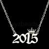 Crown Birth Year 201 Stainless Steel Pendant Necklaces for Women FS-WG4E8F2-76-1