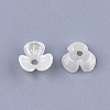 3-Petal ABS Plastic Imitation Pearl Bead Caps OACR-T018-01-2