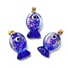 Handmade Dichroic Foil Lampwork Pendants DICH-G001-01G-08-1