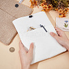 2Pcs 2 Colors Cotton & Linen Book Sleeve with Button & Front Pocket ABAG-CP0001-12-3