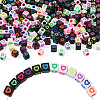 1200Pcs 12 Colors Opaque Acrylic European Beads MACR-TA0001-20-11