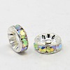 Brass Grade A Rhinestone Spacer Beads RSB039NF-02-1