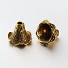 6-Petal Tibetan Style Alloy Bead Caps X-PALLOY-N0113-05AG-1
