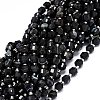 Natural Black Onyx Beads Strands G-O201B-52A-1