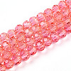 Baking Paint Transparent Glass Beads Strands DGLA-A035-T4mm-A01-1