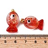 Handmade Dichroic Foil Lampwork Pendants X1-DICH-G001-01G-03-3