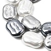 Electroplated Glass Shell Pearl Beads Strands BSHE-B009-F03-01-3