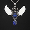 Natural Lapis Lazuli Angel Wing Big Pendants PW-WG35423-08-1