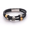 Retro Leather Cord Bracelets BJEW-L642-38-2