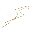 304 Stainless Steel Box Chain Lariat Necklaces Making AJEW-JB00993-3