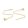 Brass Ball Tassel Dangle Stud Earrings EJEW-B013-19-2