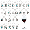 Brass Wine Glass Charms AJEW-GA00015-1