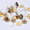 Brass Ear Studs Settings IFIN-YW0001-15-4