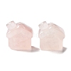 Natural Rose Quartz Carved Healing House Figurines DJEW-P015-01E-1