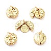 Brass Micro Pave Clear Cubic Zirconia Openable Pendants KK-D004-09G-1