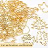 Olycraft 24Pcs 2 Style Alloy Hollow Pendants & Linking Rings PALLOY-OC0002-94-4