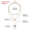 Alloy Rhinestone 3 Layer Necklaces WGF0AED-01-3