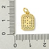 Rack Plating Brass Micro Pave Clear Cubic Zirconia Charms KK-G501-01S-G-3