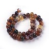 Dyed Natural Agate Beads Strands G-F595-D04-2