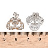 Brass Micro Pave Cubic Zirconia Stud Earring Finding CU-CBAA5EE-01P-3